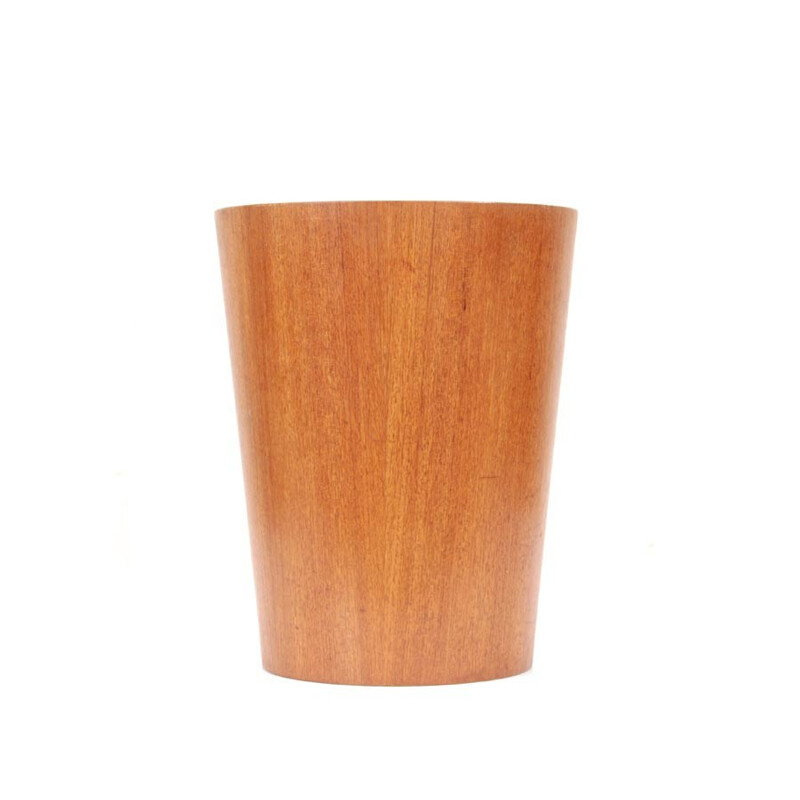 Scandinavian teak wastepaper basket - 1960s