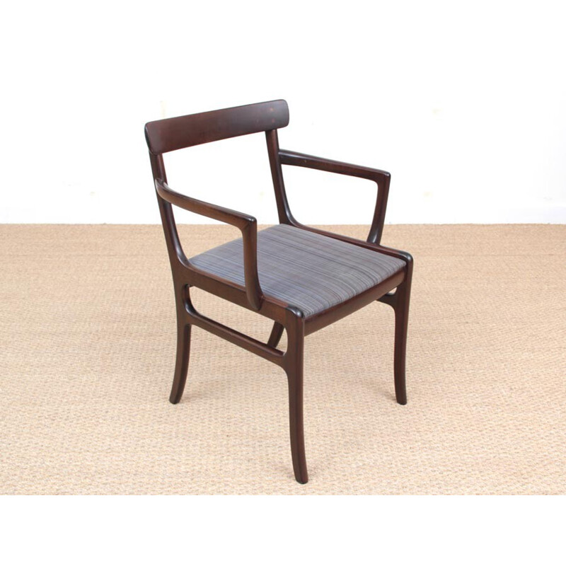 Paire de fauteuils scandinaves en acajou modèle Rungstedlund Ole Wansher pour P. Jeppesen - 1960