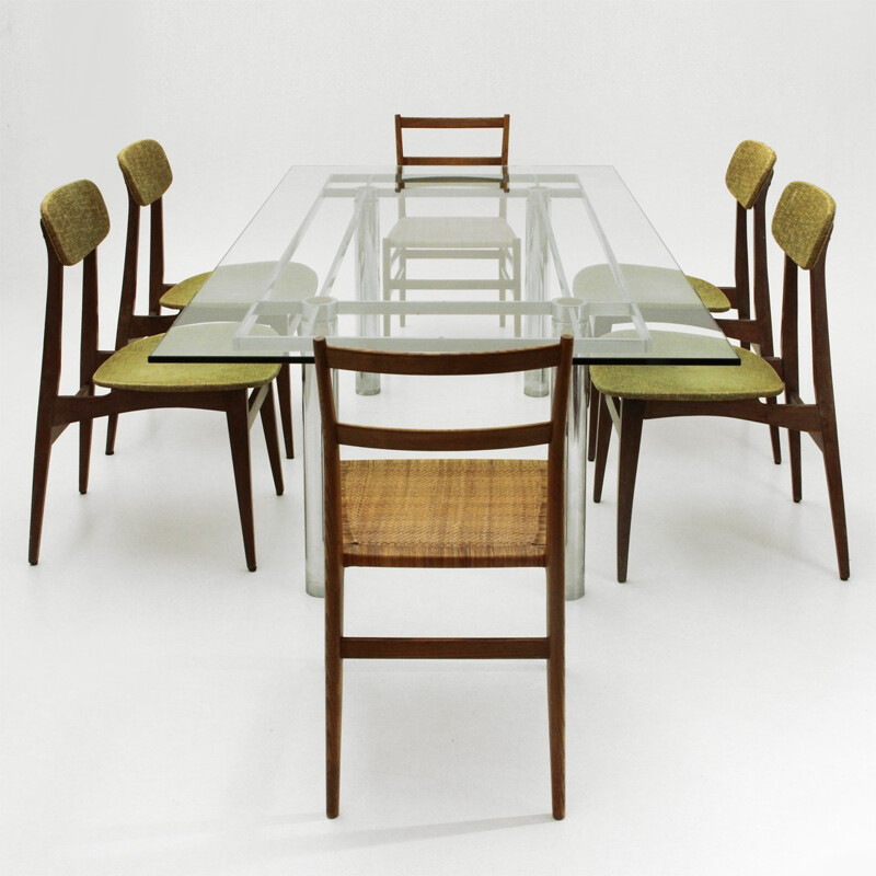 "Andrè" rectangular dining table by Tobia Scarpa for Gavina knoll - 1960s