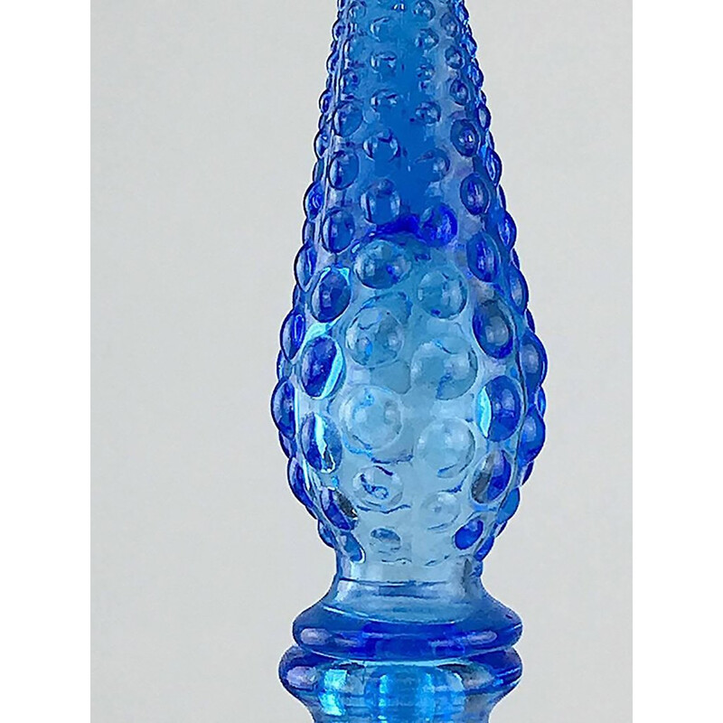 Paire de vases en verre Murano bleu - 1970