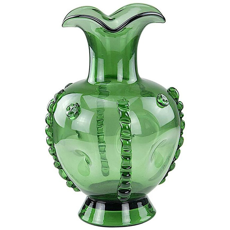 Large mid-century decorative Murano glass vase - 1950s
