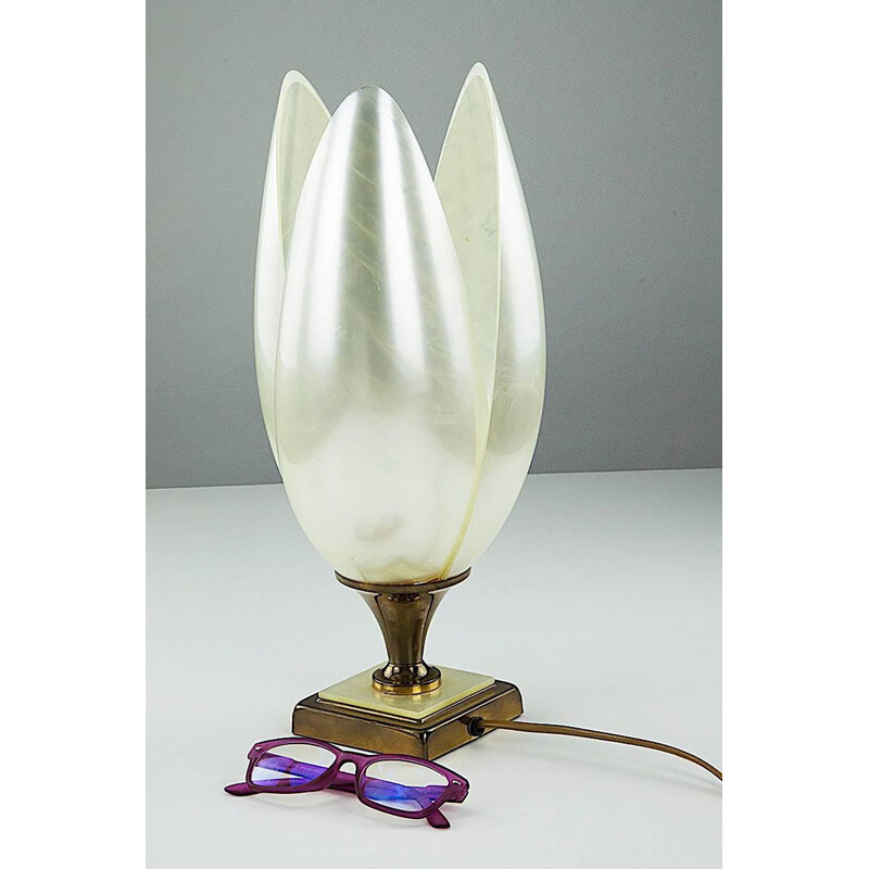 Table Lamp in a Mother-of-Pearl Color - 1970s