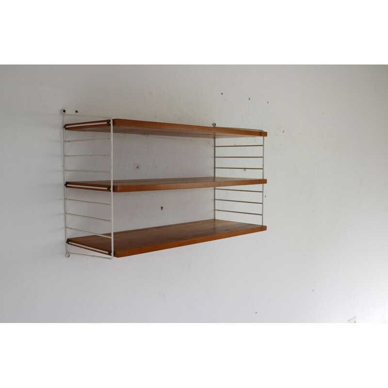 String wall unit with white standers by Nisse Strinning - 1970s