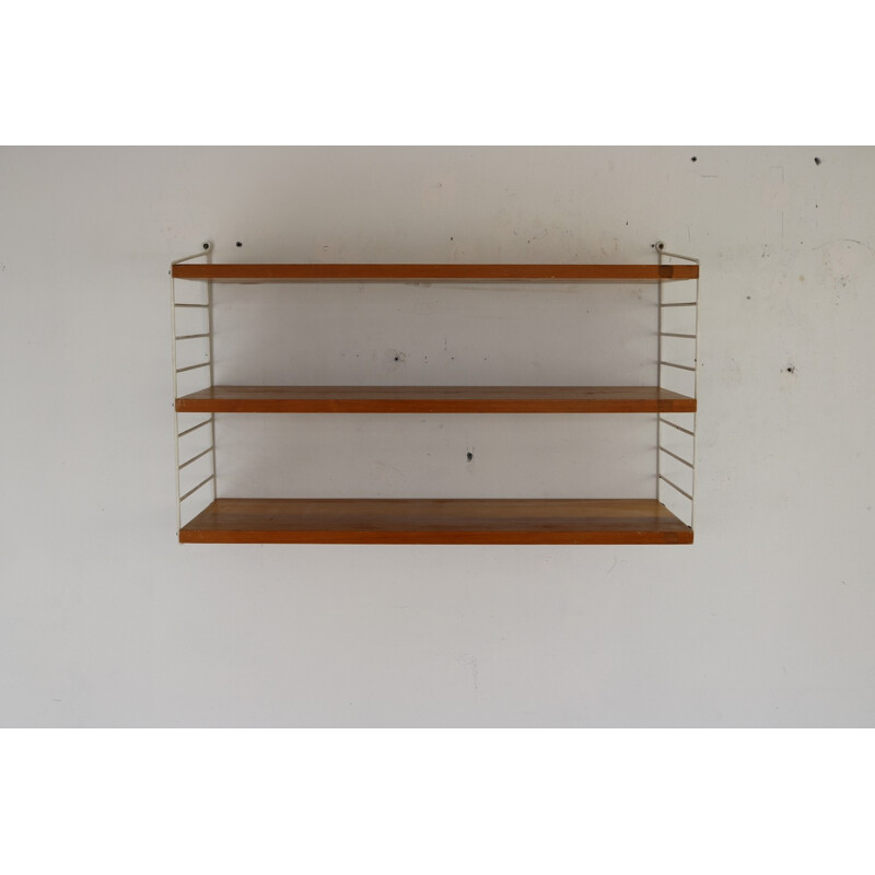 String wall unit with white standers by Nisse Strinning - 1970s