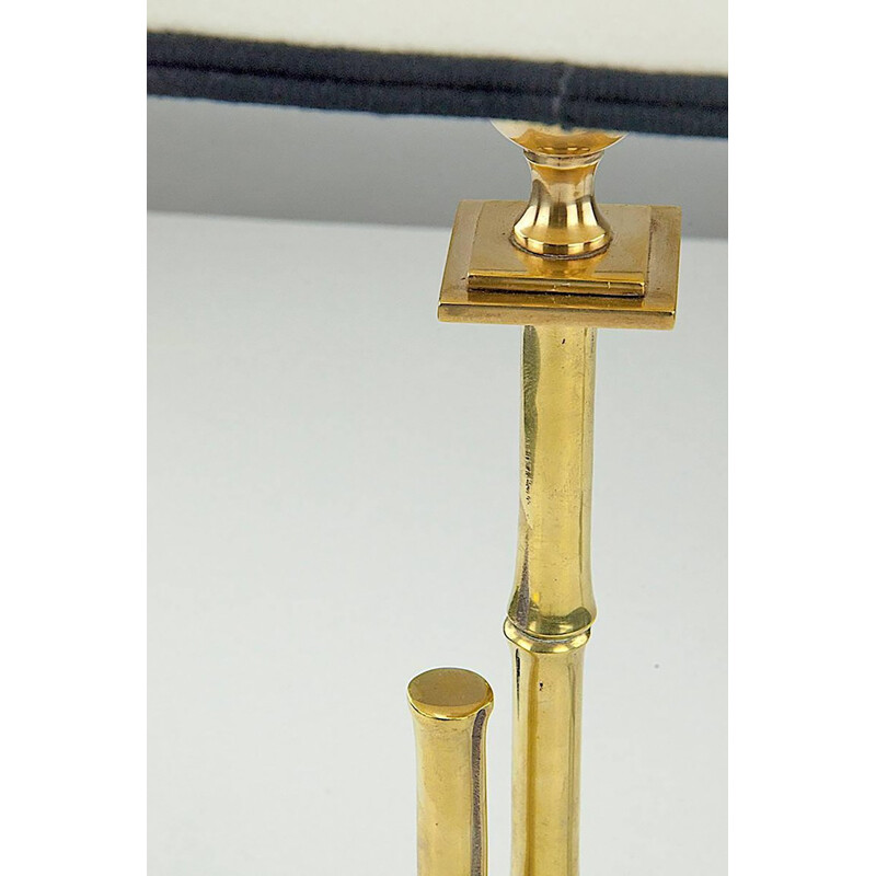 Faux Bamboo Table Lamp made of Brass - 1960s