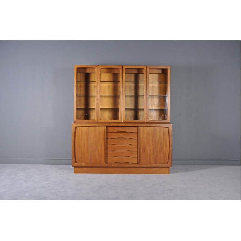 Danish Sideboard with Glass Display Hutch by Dyrlund - 1960s