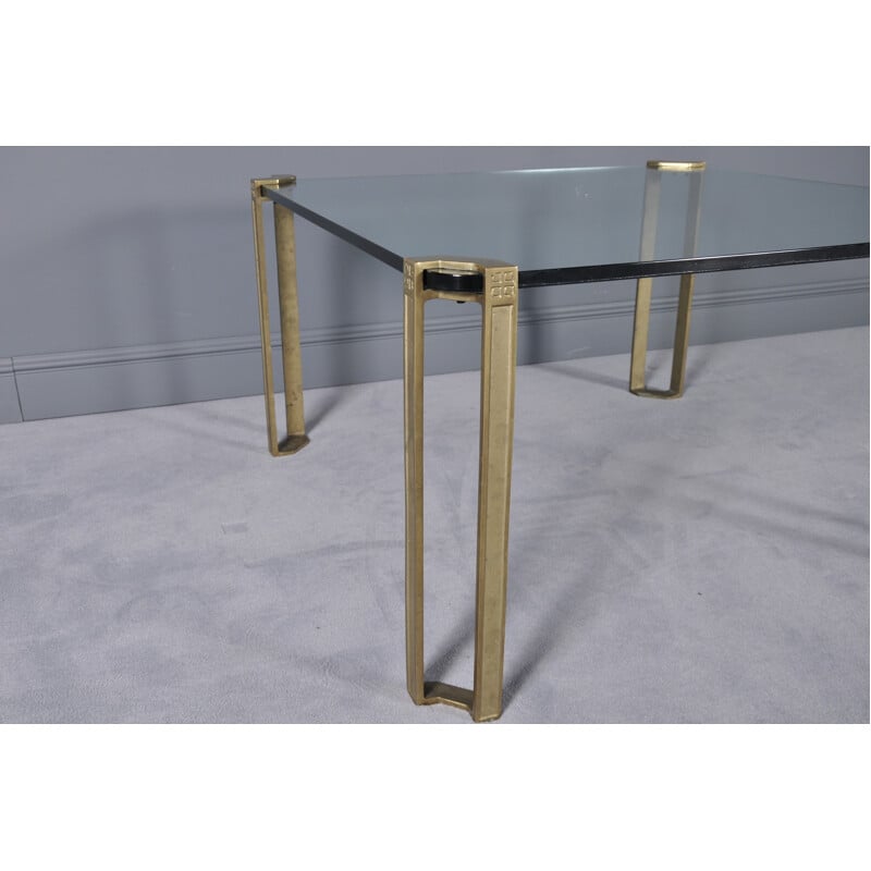 Bronze and Glass Coffee Table by Peter Ghyczy - 1970s