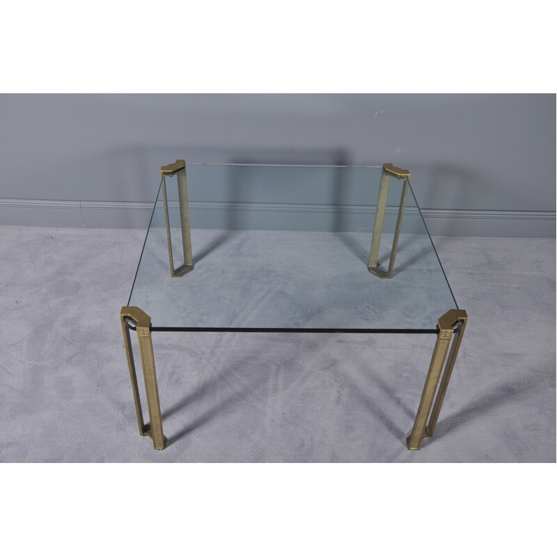 Bronze and Glass Coffee Table by Peter Ghyczy - 1970s