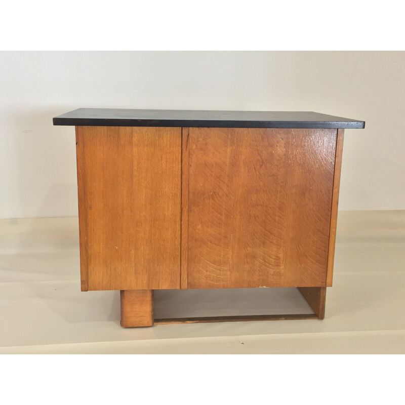 Mid-century French desk made of light oak - 1960s