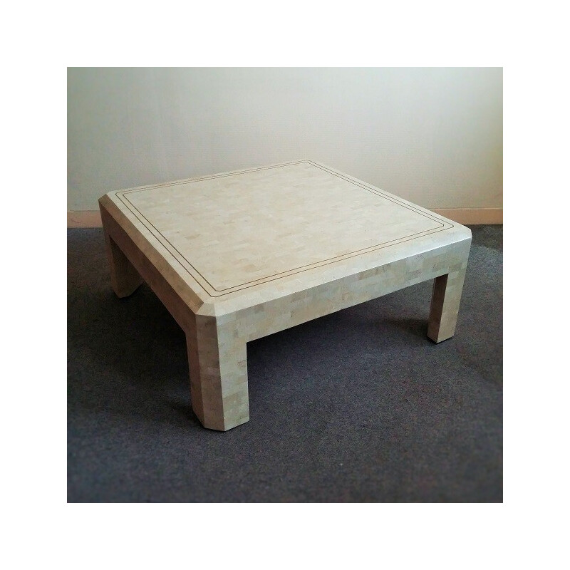 Vintage Travertine coffee table - 1970s