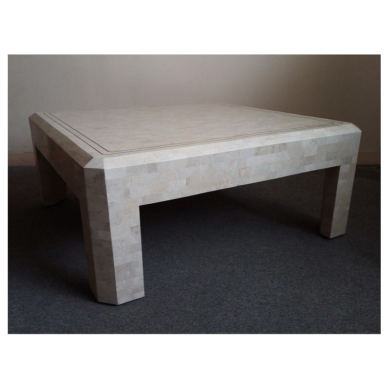 Vintage Travertine coffee table - 1970s