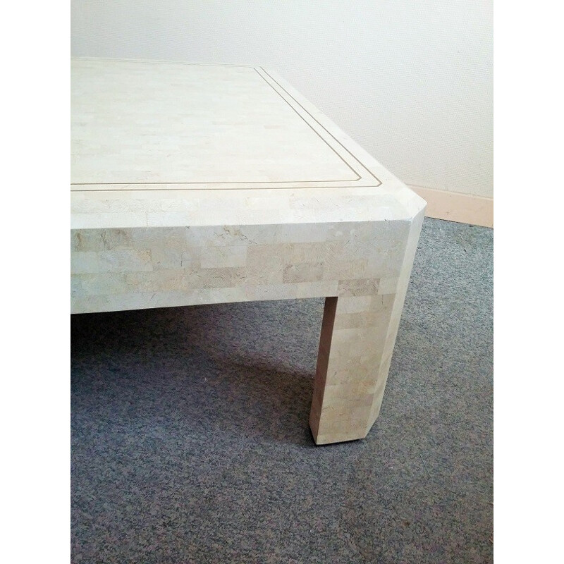 Vintage Travertine coffee table - 1970s