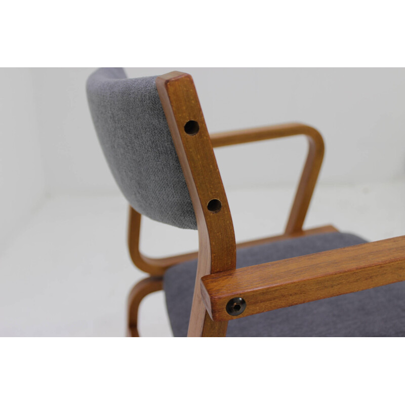 Suite de six chaises en contreplaqué courbé en teck danois - 1960