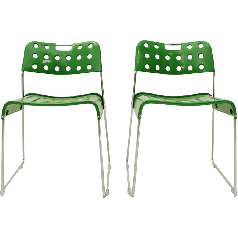 Set of 2  Omstak chairs by Rodney Kinsman for Bieffeplast - 1970s