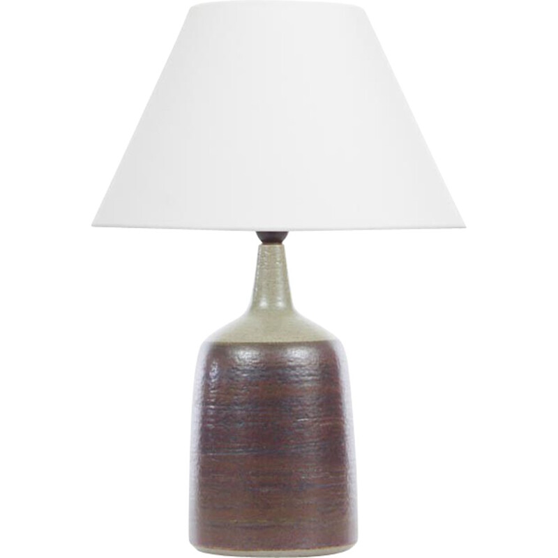 Scandinavische vintage keramische lamp van Peter Linnemann-Schmidt voor Palhus, 1950