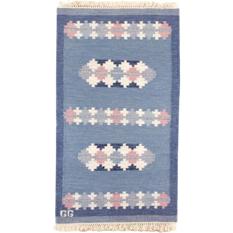 Tapis scandinave Rolakan en laine tissé main - 1970