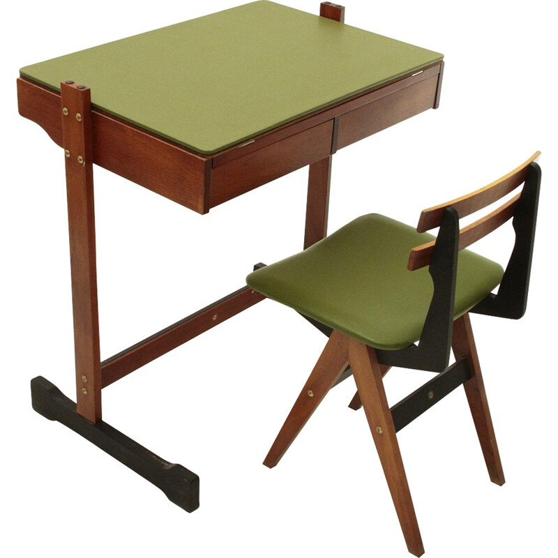 Desk and chair by Fratelli Reguitti - 1960