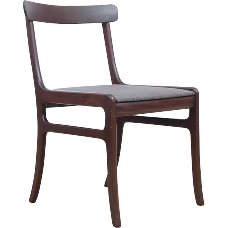 Suite of 6 scandinavian mahogany chairs, Rungstedlund model by Ole Wansher for P. Jeppesen - 1960s