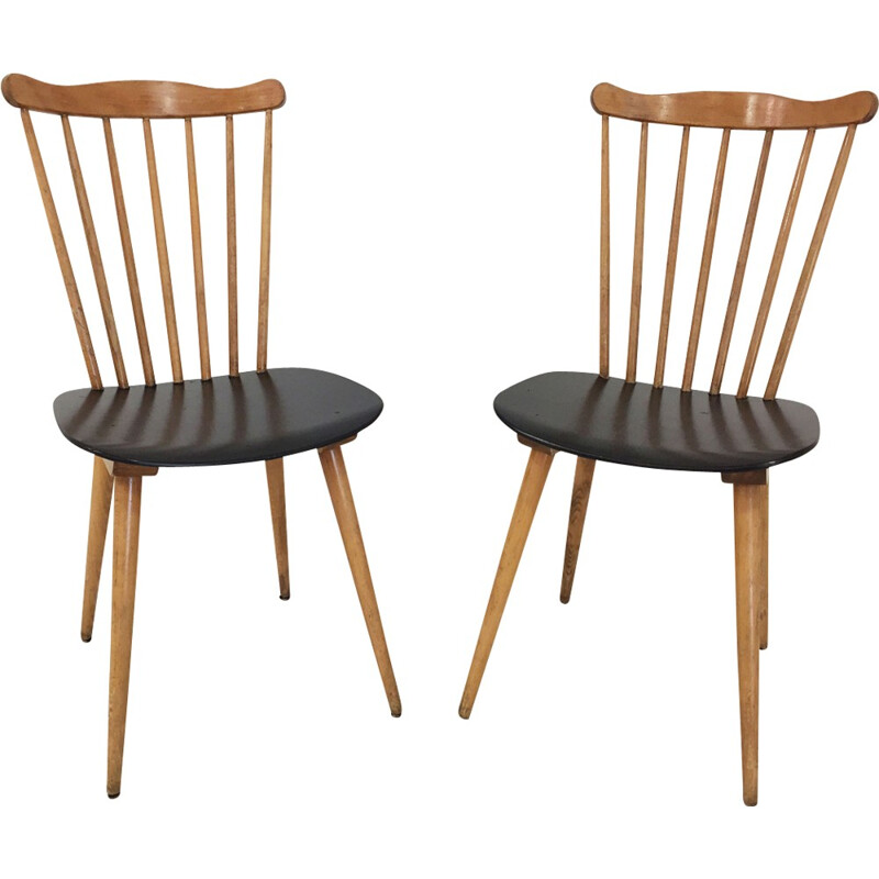 Pair of Baumann chairs, Menuet model - 1960s