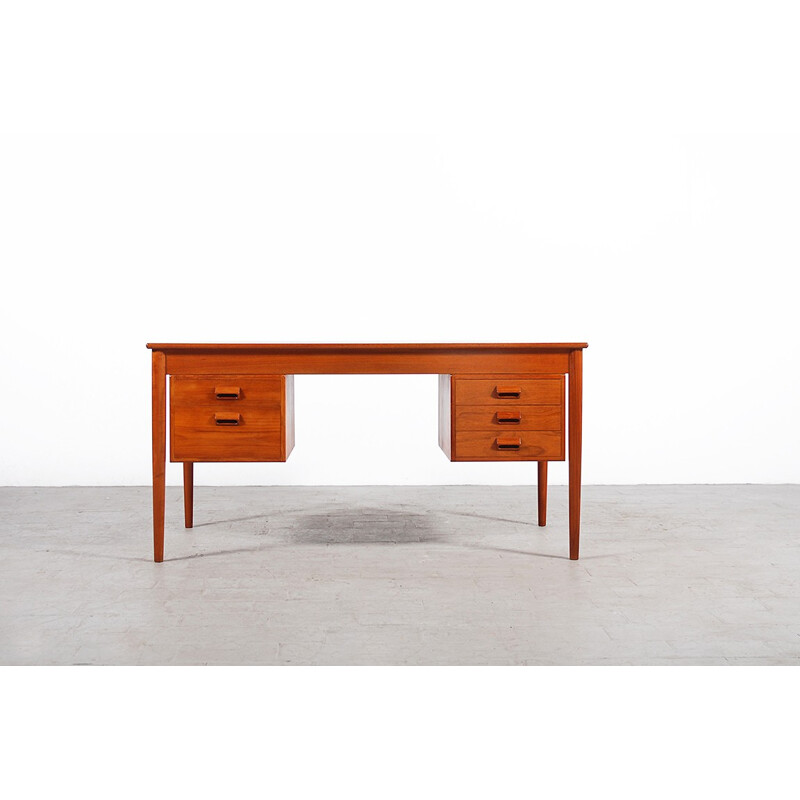 Vintage teak desk by Borge Mogensen for Soborg Mobler - 1960s