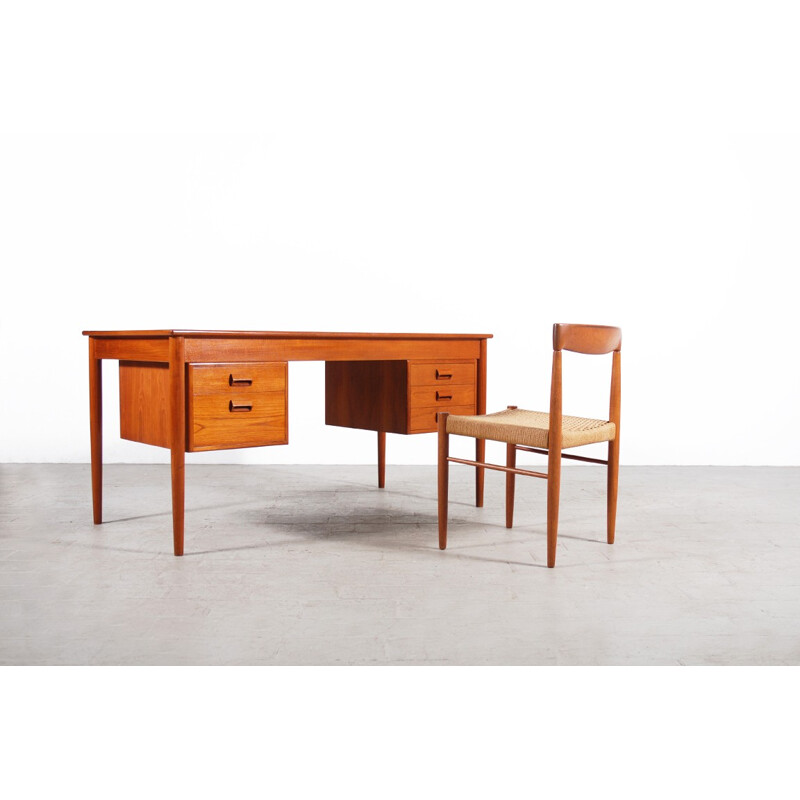 Vintage teak desk by Borge Mogensen for Soborg Mobler - 1960s