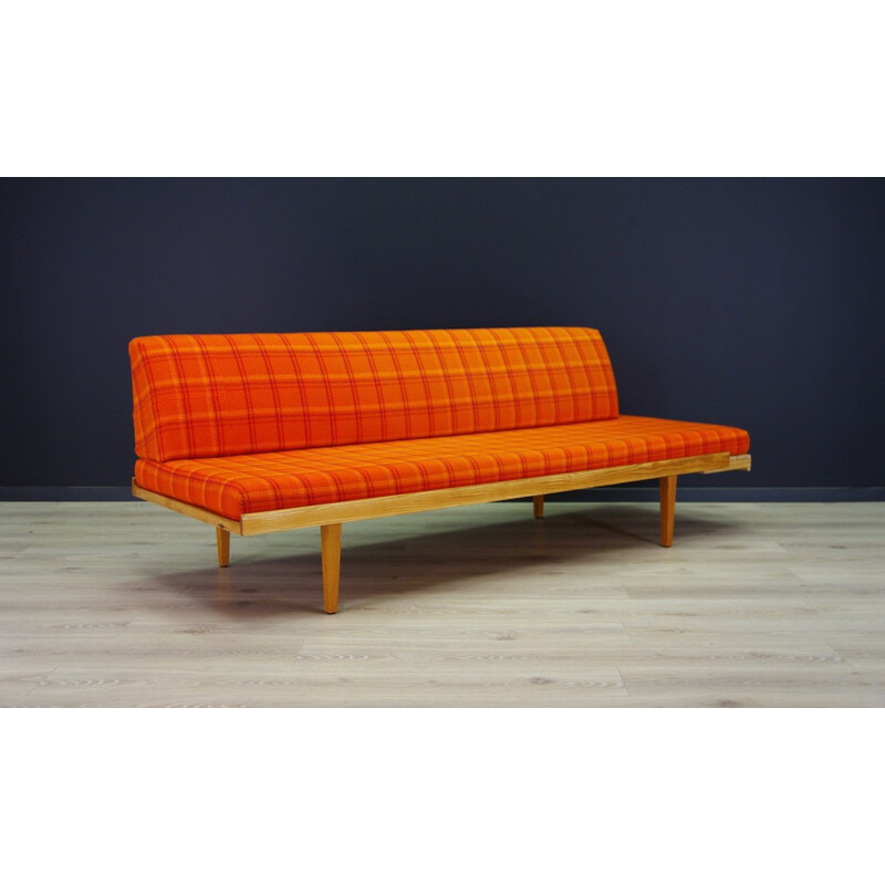 Canapé vintage orange danois par Horsnæs Manufaktur - 1960