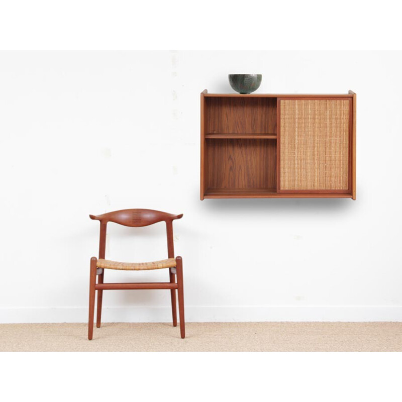 Small teak Scandinavian bathroom cabinet - 1960s