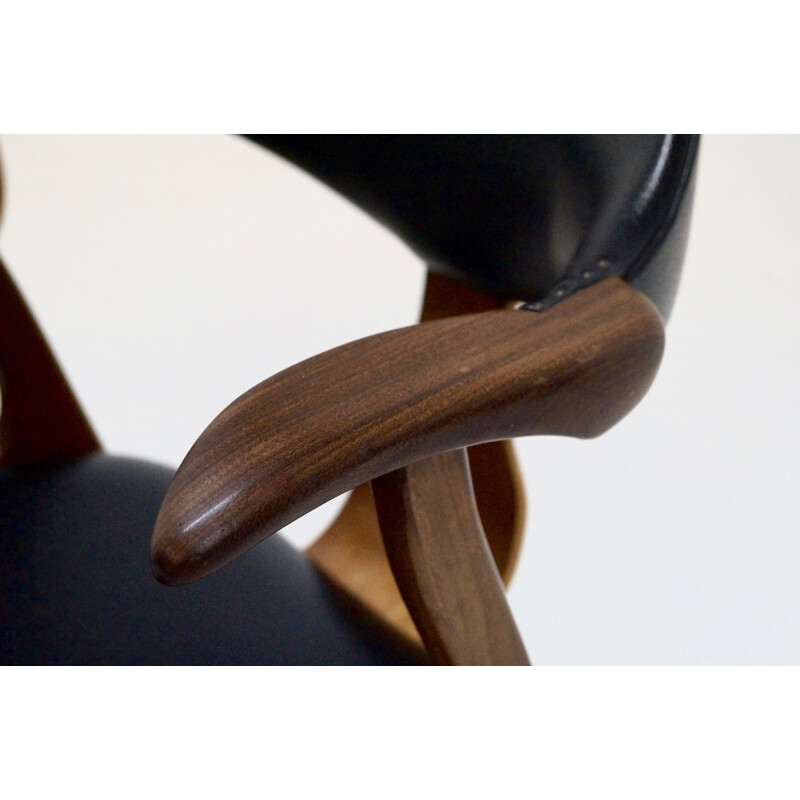 Lot de 4 Cow Horn chairs par Louis van Teeffelen pour AWA - 1960