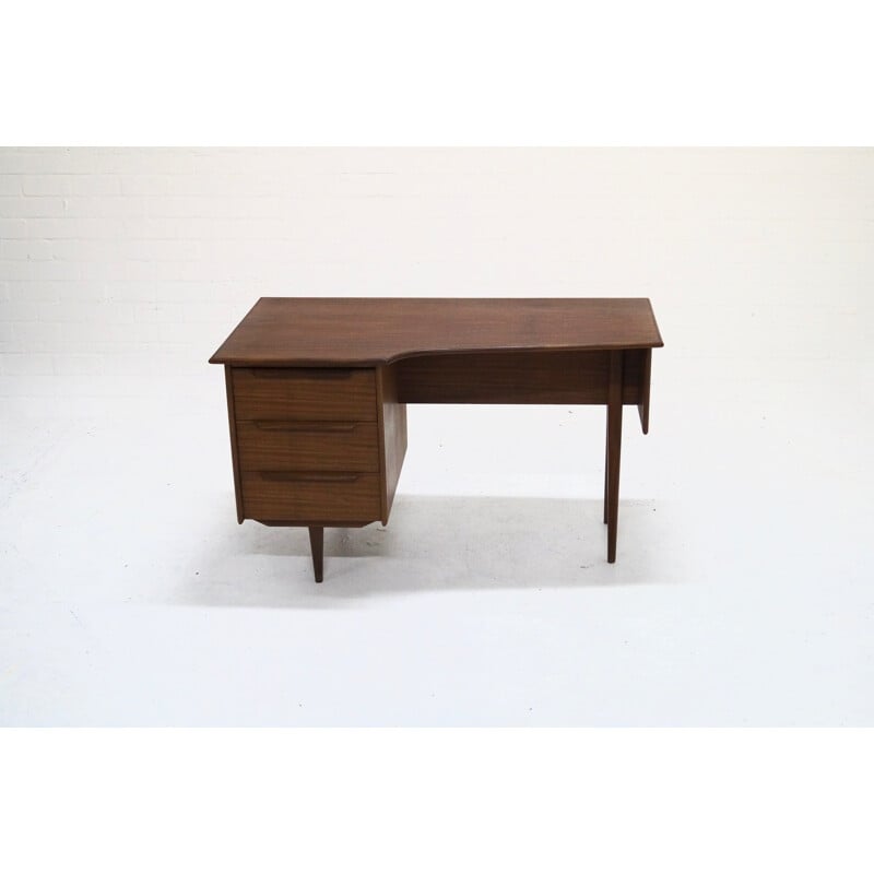 Mid-Century Asymmetrical Teak Desk Danish Design - 1960s