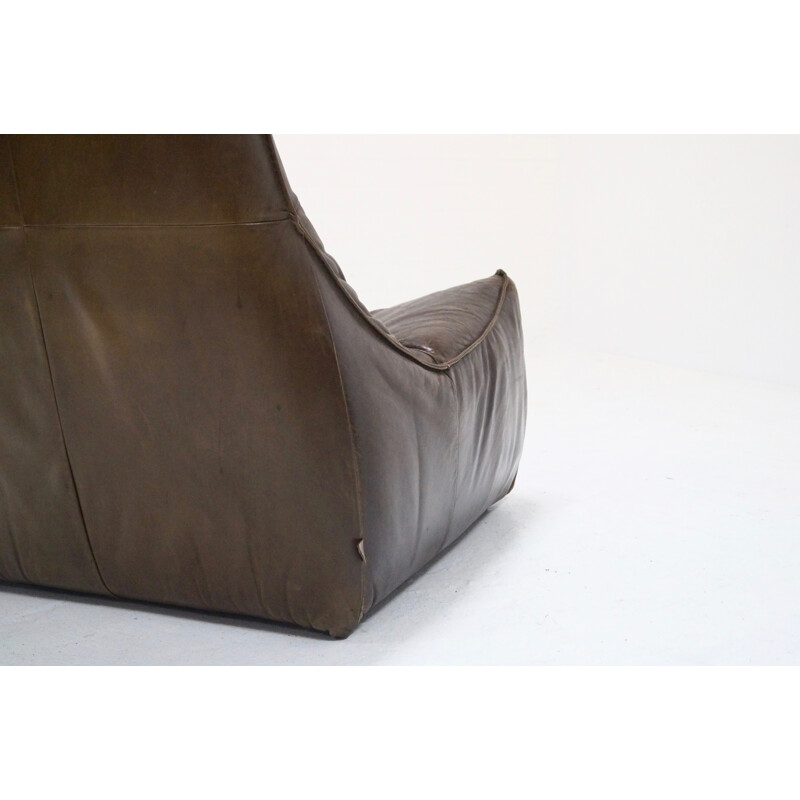 Leather Florence Lounge armhair by Gerard van den Berg for Montis - 1970s