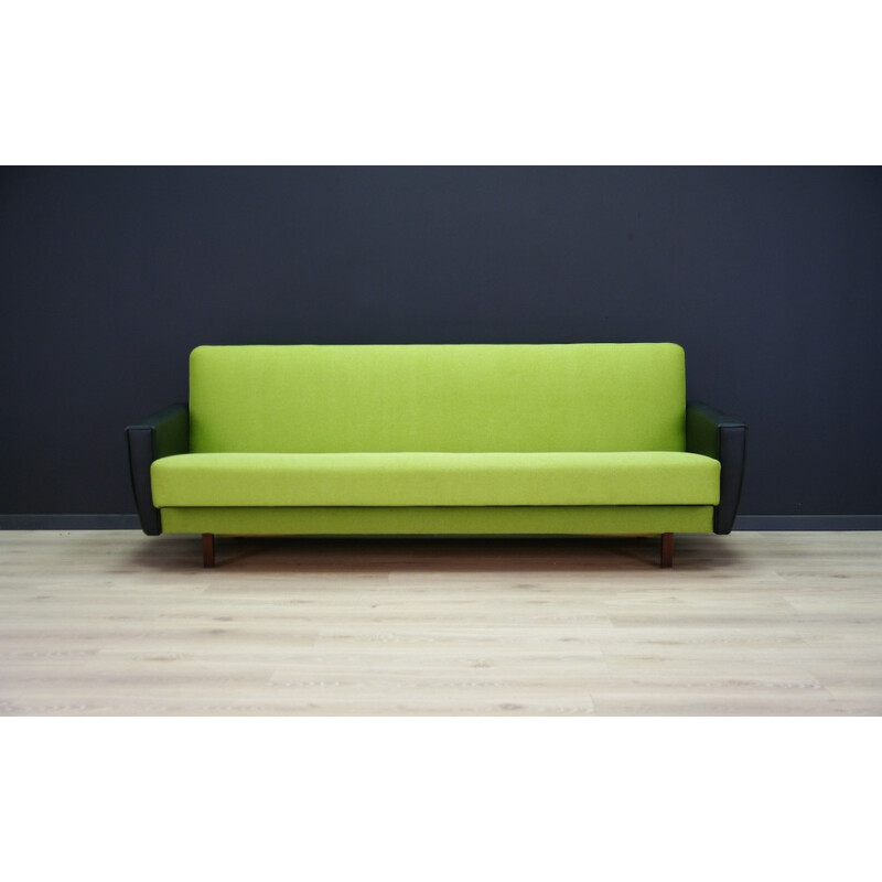 Danish Vintage Upholstered Green Sofa - 1970s