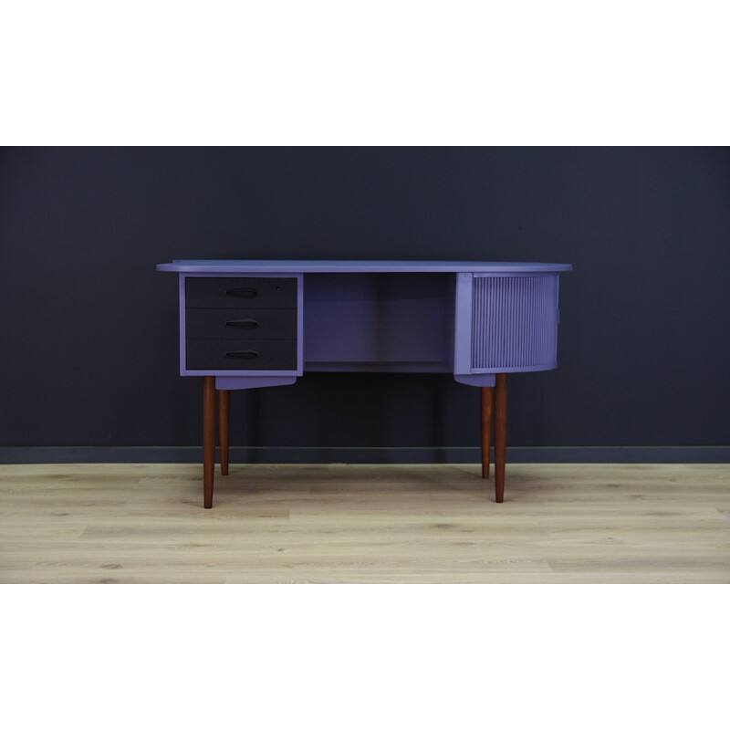 Danish Purple Teak Writting Desk - 1970s