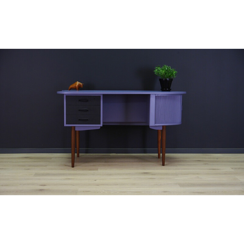 Danish Purple Teak Writting Desk - 1970s