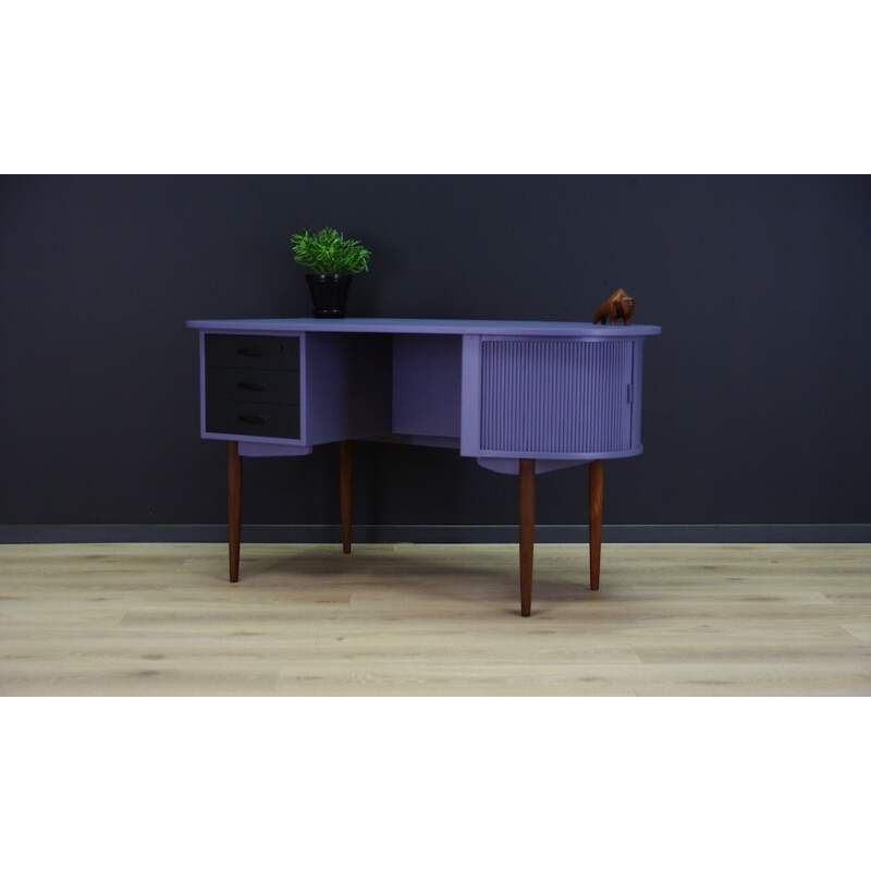 Danish Purple Teak Writting Desk - 1970s