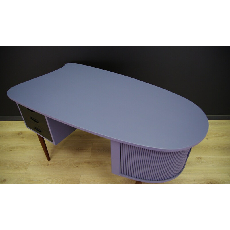 Danish Purple Teak Writting Desk - 1970s