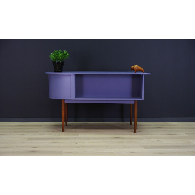 Danish Purple Teak Writting Desk - 1970s