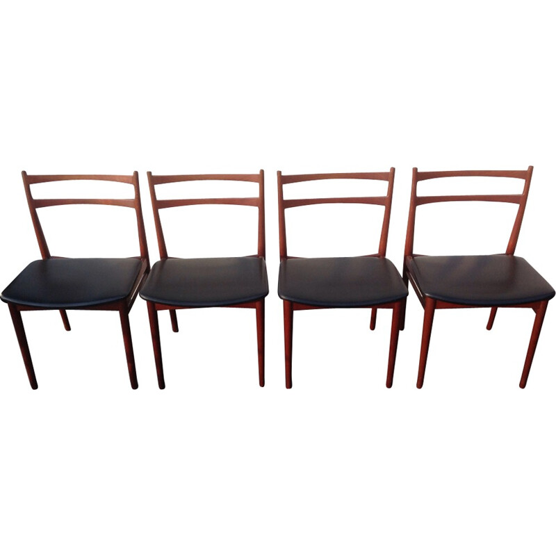 Set of 4 chairs by Henry Rosengren Hansen - 1960s