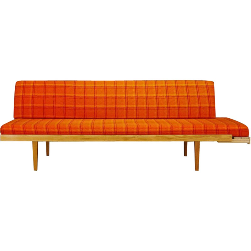 Vintage Danish orange sofa by Horsnæs Manufaktur - 1960s