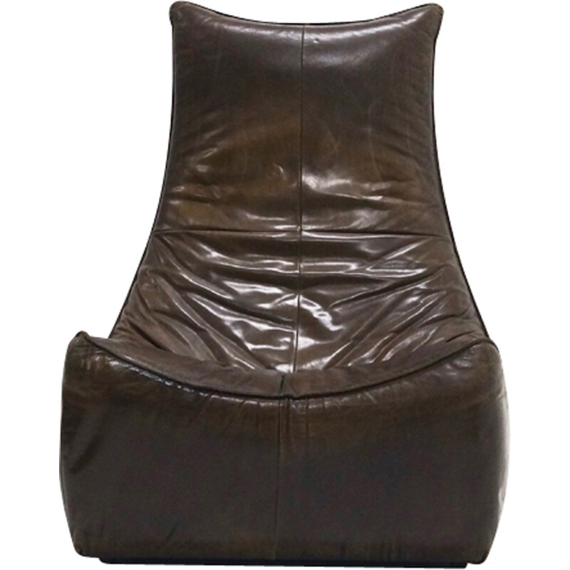 Leather Florence Lounge armhair by Gerard van den Berg for Montis - 1970s