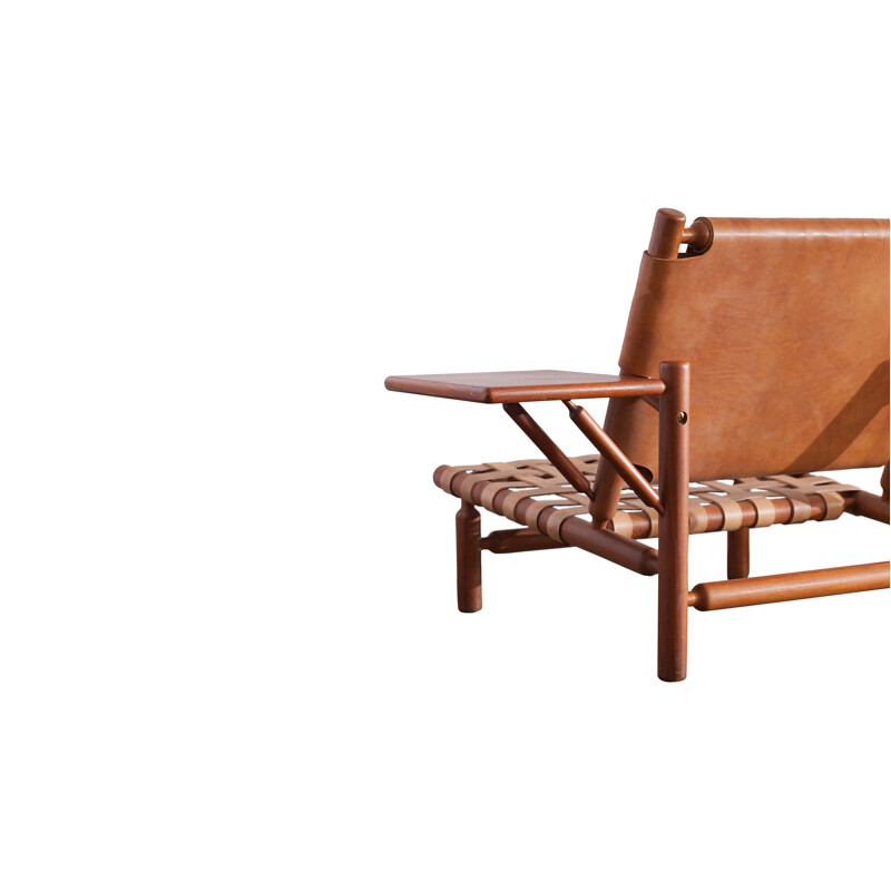 Cognac Lounge Chair With Ottoman, Ilmari Tapiovaara  - 1950s
