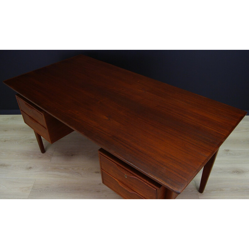 Classic Writing Desk Danish Design Teak Original - 1960s