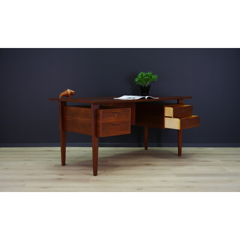 Bureau Danois au Design Classique en Teck Authentique - 1960