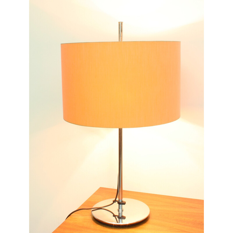 Adjustable German Chrome Table Lamp for Staff Leuchten - 1960s