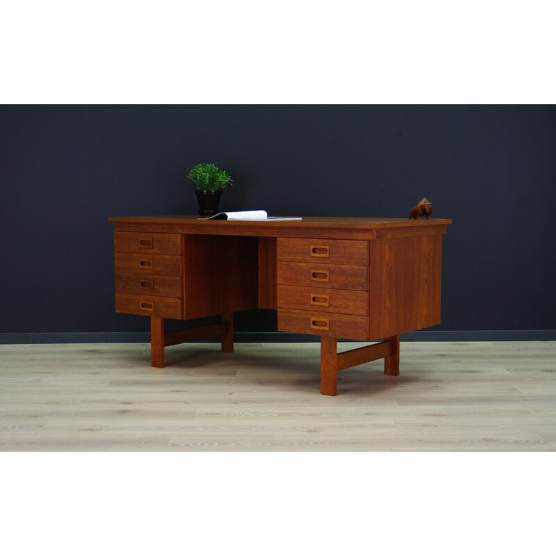 Bureau d'écriture en teck vintage au design danois - 1970