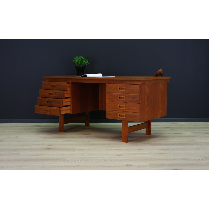 Mid-Century Teak Writing Desk Danish Design - 1970s