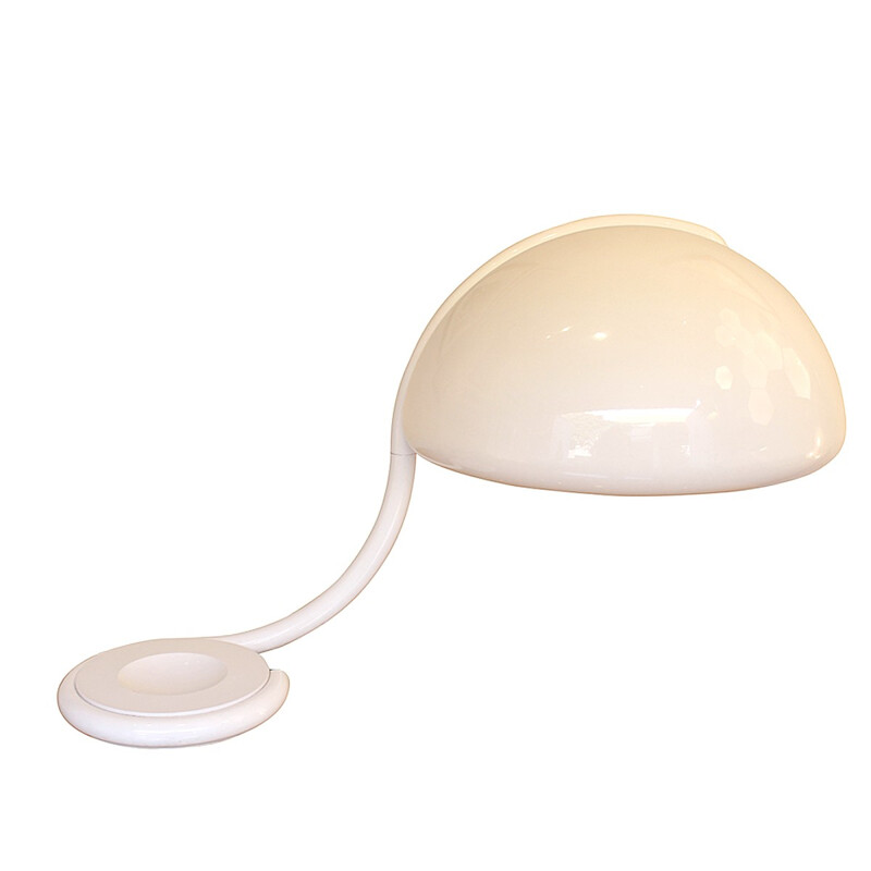 Italian Vintage Lamp in white lacquered metal - 1970s