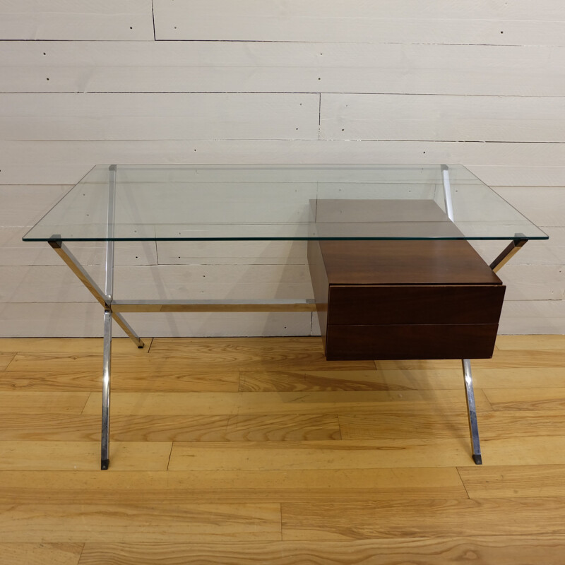 Glass desk, Franco ALBINI - 1970s