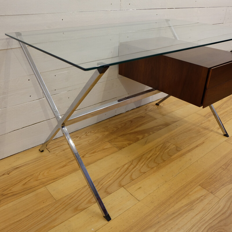 Glass desk, Franco ALBINI - 1970s