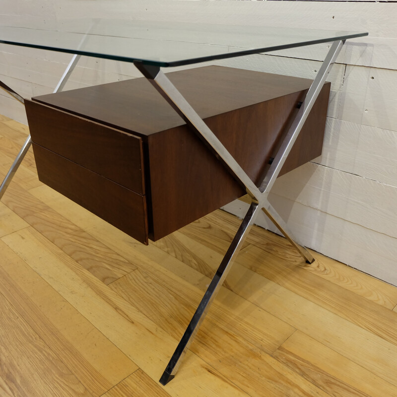 Bureau en verre, Franco ALBINI - années 70