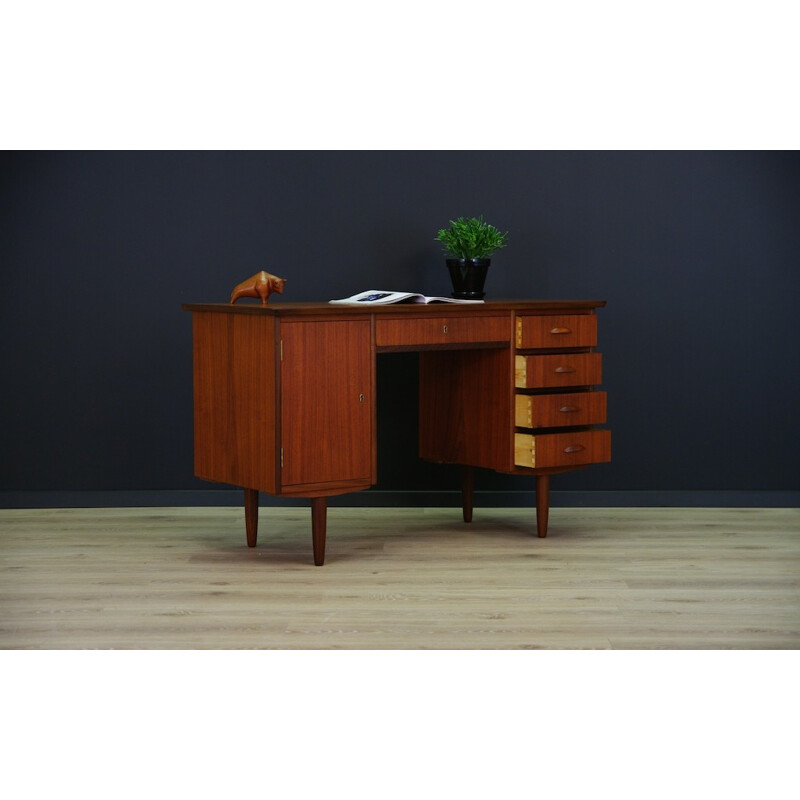 Vintage Scandinavian desk in teak - 1960s